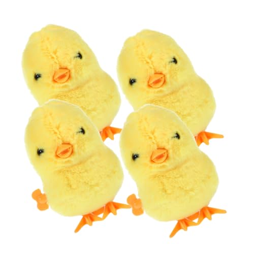 Kisangel 4 Stück Teiliges Hühner Sichere Küken Figuren Wind Up Springende Küken für Ostern und Party Lustige Mechanische Hühner für Kleinkinder und Junge Mädchen von Kisangel