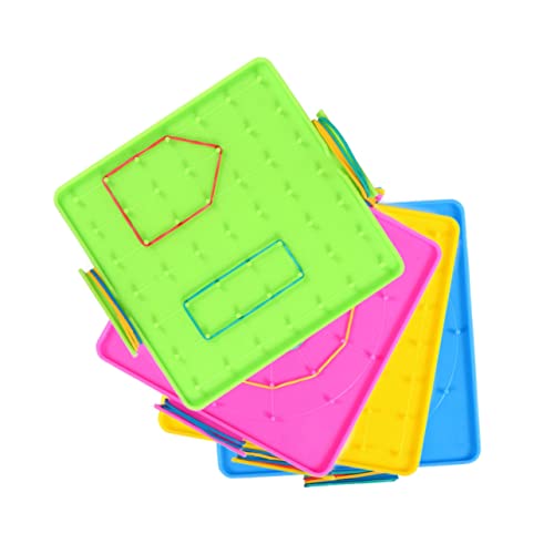 Kisangel 4 Stück Teiliges Kunststoff Nagelbrett Geobrett Doppelseitig Lernspielzeug für Grundschule Mathe Formenlernen Steckbrett in Zufälligen Farben für Schüler Zufällige Zufällige Farbe Kisangel 4 Stück Teiliges Kunststoff Nagelbrett Geobrett Doppelseitig Lernspielzeug für Grundschule Mathe Formenlernen Steckbrett in Zufälligen Farben für Schüler Zufällige Zufällige Farbe von Kisangel