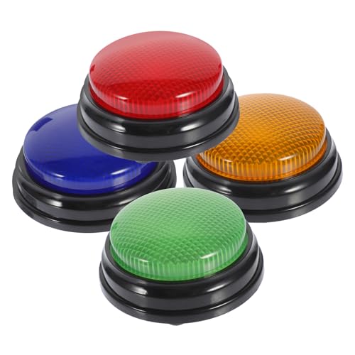 Kisangel 4 Stück Teiliges Leuchtende Soundspiel Tasten mit Alarmtönen für Partys Spiele und Wettbewerbe Spaßige Antwortbuttons mit Lichteffekten für Büro und Veranstaltungen Kisangel 4 Stück Teiliges Leuchtende Soundspiel Tasten mit Alarmtönen für Partys Spiele und Wettbewerbe Spaßige Antwortbuttons mit Lichteffekten für Büro und Veranstaltungen von Kisangel