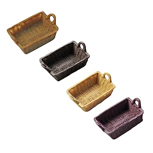 Kisangel 4 Stück Teiliges Mini Aufbewahrungskörbe aus Hochwertigem Harz Realistische Miniatur Aufbewahrungskörbe für Puppenhaus Dekoration DIY Basteln Farbiges Khaki Camel Violett Schwarz Kisangel 4 Stück Teiliges Mini Aufbewahrungskörbe aus Hochwertigem Harz Realistische Miniatur Aufbewahrungskörbe für Puppenhaus Dekoration DIY Basteln Farbiges Khaki Camel Violett Schwarz von Kisangel