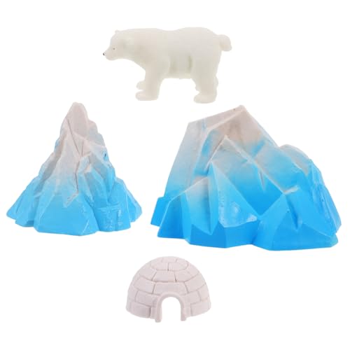 Kisangel 4 Stück Teiliges Mini Iglu Modellset mit Lebensechten Eishäusern und Eisbär Figuren Detailreiches Winterlandschafts Diorama Puppenhaus Deko für Aquarium Gletscher Zubehör Kisangel 4 Stück Teiliges Mini Iglu Modellset mit Lebensechten Eishäusern und Eisbär Figuren Detailreiches Winterlandschafts Diorama Puppenhaus Deko für Aquarium Gletscher Zubehör von Kisangel