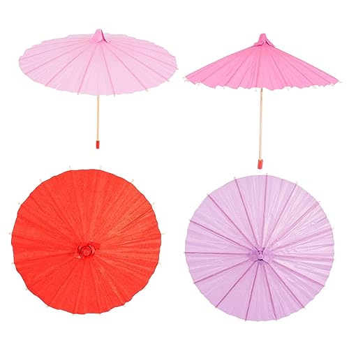 Kisangel 4 Stück Teiliges Miniatur Regenschirm Handbemalt DIY Kreativspaß Bunte Mini Schirm Anhänger Dekoration für Kindergarten Party Fotorequisiten von Kisangel