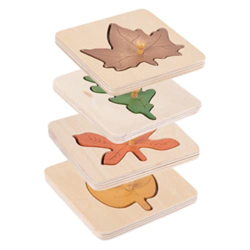 Kisangel 4 Stück Teiliges Montessori Holzpuzzle für Kleinkinder Kognitive Entwicklungsspielzeug Hand Augen Koordination Lernspielzeug für Vorschulkinder mit Bunten Blättern Kisangel 4 Stück Teiliges Montessori Holzpuzzle für Kleinkinder Kognitive Entwicklungsspielzeug Hand Augen Koordination Lernspielzeug für Vorschulkinder mit Bunten Blättern von Kisangel