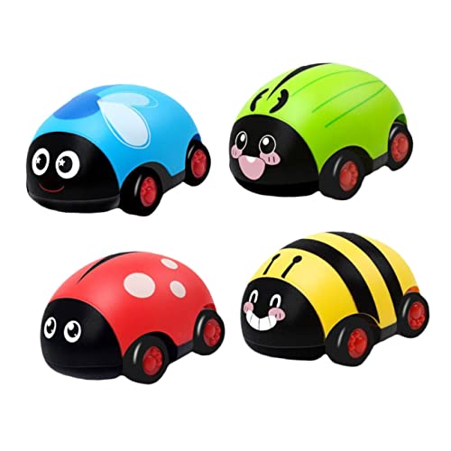 Kisangel 4 Stück Teiliges Nachziehspielzeugauto Insekten Design Friktionsbetrieb Kinderfahrzeug für Kreativität und Orientierungsspielzeug Zufällige Farbe Zufällige Farbe von Kisangel