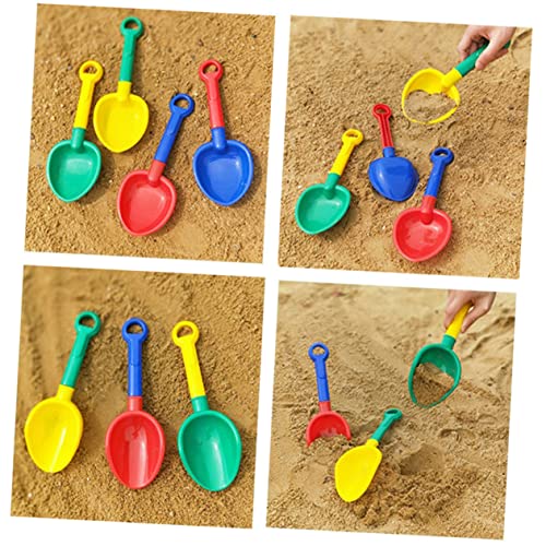 Kisangel 4stücke Pp Sandspielzeug Leichte Bunte Sandschaufel Für Junge Mädchen Gelb Rot Grün Blau Strand Und Sandkastenaktivitäten von Kisangel