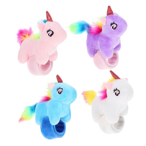 Kisangel 4 Stück Teiliges Plüsch Einhorn Slap Armband Kuscheliges Partyarmband für Kindergeburtstag Dekoratives Stofftier Armband mit Weicher Oberfläche Süßes Einhornmotiv Hautfreundlich Kisangel 4 Stück Teiliges Plüsch Einhorn Slap Armband Kuscheliges Partyarmband für Kindergeburtstag Dekoratives Stofftier Armband mit Weicher Oberfläche Süßes Einhornmotiv Hautfreundlich von Kisangel