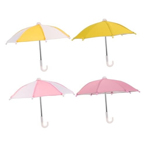 Kisangel 4 Stück Teiliges Puppen-Regenschirm für Puppen Leichter Sonnenschirm Niedlicher Regenschirm für Regen Sommerszenen als Fotorequisite und Dekoration von Kisangel