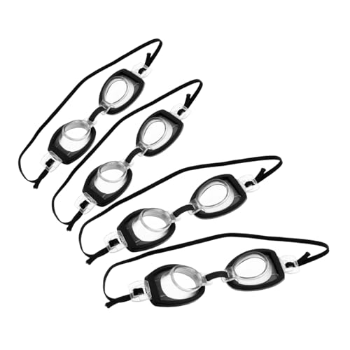 Kisangel 4 Stück Teiliges Puppen schwimmbrillen Miniatur Schwimmbrille für Puppen DIY Spielzubehör Leicht und Robust für Kreative Spielwelten Strand Poolthemen von Kisangel