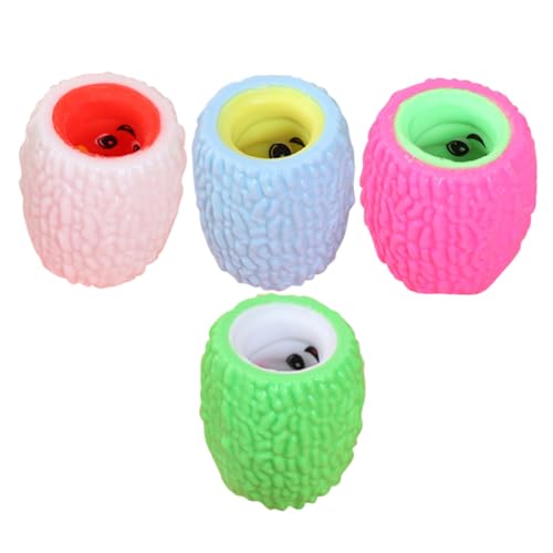 Kisangel 4 Stück Teiliges Quetschspielzeug Raupe Fidget Toy zur Stressreduktion Sensorisches Druckspielzeug für Partygeschenk Entlastet Spannung und Fördert Spielerisch Zufällige Farbe von Kisangel