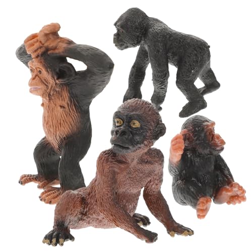 Kisangel 4 Stück Teiliges Schimpansen Modellset Realistische Wildtier Figuren Kleine Tierfiguren Kindgerechtes für Schreibtisch Dekoration und Lernspielzeug für Junge Naturfans Kisangel 4 Stück Teiliges Schimpansen Modellset Realistische Wildtier Figuren Kleine Tierfiguren Kindgerechtes für Schreibtisch Dekoration und Lernspielzeug für Junge Naturfans von Kisangel
