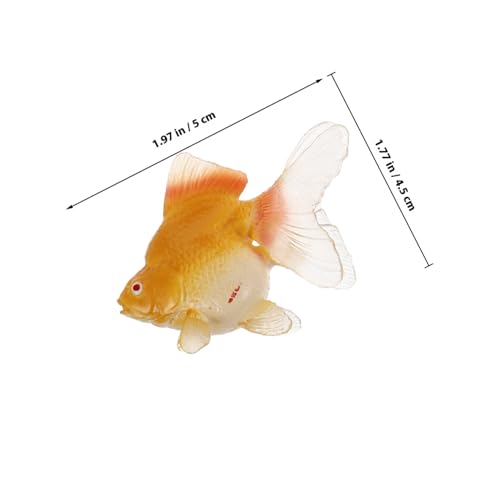 Kisangel 4 Stück Teiliges Schwimmende Mini Goldfisch Figuren aus PVC Plastik Realistische Aquarium Deko mit Lebendigen Farben Robust und Leicht zu Reinigen für Interaktiven von Kisangel