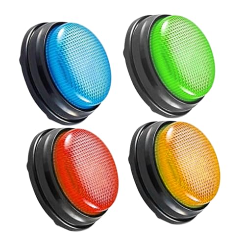 Kisangel 4 Stück Teiliges Set Antwortknöpfe für Trivia Spiele mit Sound Robuste Interaktive Knöpfe für Klassenzimmer und Spielabende ohne Batterien Kisangel 4 Stück Teiliges Set Antwortknöpfe für Trivia Spiele mit Sound Robuste Interaktive Knöpfe für Klassenzimmer und Spielabende ohne Batterien von Kisangel