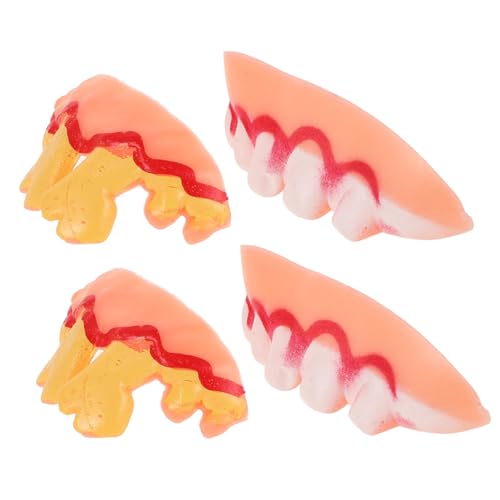 Kisangel 4 Stück Teiliges Set Lustige Fake Zähne Halloween Cosplay Zahnersatz Party Zubehör für Erwachsene und Realistische Attrappe für Kostüm und Verkleidung Kisangel 4 Stück Teiliges Set Lustige Fake Zähne Halloween Cosplay Zahnersatz Party Zubehör für Erwachsene und Realistische Attrappe für Kostüm und Verkleidung von Kisangel