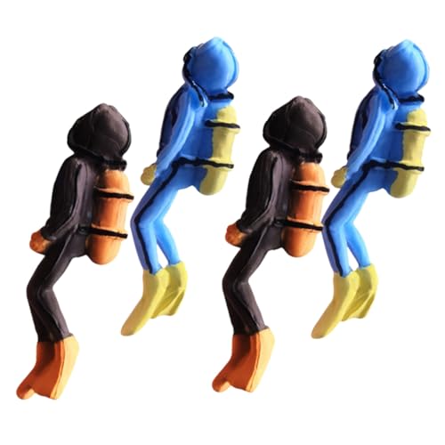 Kisangel 4 Stück Teiliges Taucher Figuren aus Langlebigem Resin Realistische Miniatur Diver Aquariumdeko Farbig Blau und Braun für Fischglas Mikro Landschaft Lebendige Unterwasserwelt Kisangel 4 Stück Teiliges Taucher Figuren aus Langlebigem Resin Realistische Miniatur Diver Aquariumdeko Farbig Blau und Braun für Fischglas Mikro Landschaft Lebendige Unterwasserwelt von Kisangel