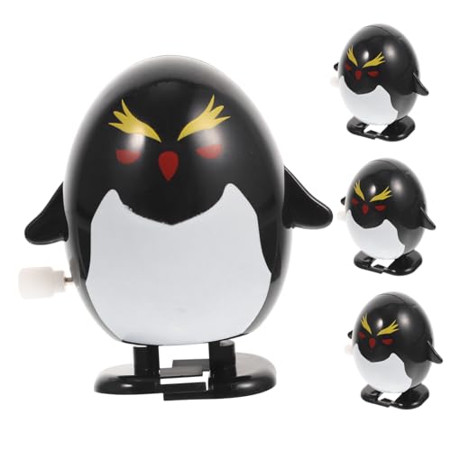 Kisangel 4 Stück Teiliges Wind Up Pinguin Lustige Mechanische Uhrwerkfiguren ohne Batterie Niedliche Weihnachtsdeko und Partyspaß für Sichere Langlebige Kunststoffausführung von Kisangel