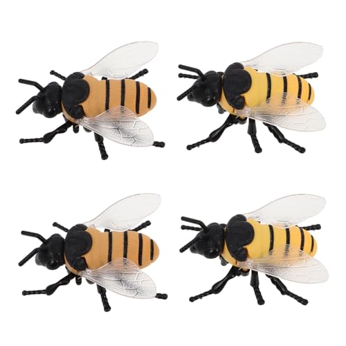 Kisangel 4 Stück Teiliges Wind-up Realistische Gelbe und Khakifarbene Insektenfiguren mit Mechanischem Aufziehmechanismus Pädagogisch und Unterhaltsam als Halloween Mitgebsel Party von Kisangel