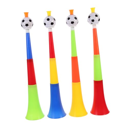 Kisangel Schaffen Sie Eine Festliche Atmosphäre 4 Stück Fußballhorn-trompeten Einziehbares Spielzeug Für Spiele Konzerte Partys Zufällig von Kisangel