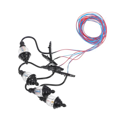 Kisangel 4 Stück Wandlampe Winzige Lampe Puppenhaus Lichter Puppenhaus Mini Wandleuchte Mini-gartenlampe Sandtisch Materialien Miniaturfiguren Zum Basteln Modell Wandleuchte Abs Black von Kisangel