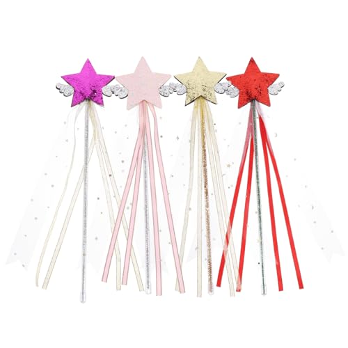 Kisangel 4 Stück Zauberstab Mädchen Geburtstagsparty begünstigt Kinderspielzeug Fairy Party Feenhaftes Zauberstäbe Feenstock Stage Prop Feenstab Kinderstab Stoff Kisangel 4 Stück Zauberstab Mädchen Geburtstagsparty begünstigt Kinderspielzeug Fairy Party Feenhaftes Zauberstäbe Feenstock Stage Prop Feenstab Kinderstab Stoff von Kisangel