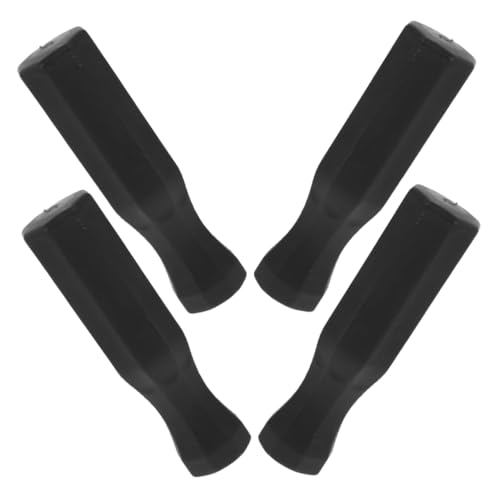 Kisangel 4 Stück praktische Kickergriffe üben Kicker Ersatzgriffe Finger Kickergriffgriff Spieler austauschbarer Kickergriff Fußball-Griffteile Tischfußballzubehör PVC Black von Kisangel