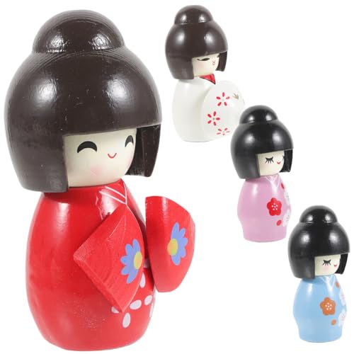 Kisangel 4 Stücke Japanische Holz Kimono Puppe Desktop Japanische Restaurant Kimono Puppe Figur Kisangel 4 Stücke Japanische Holz Kimono Puppe Desktop Japanische Restaurant Kimono Puppe Figur von Kisangel