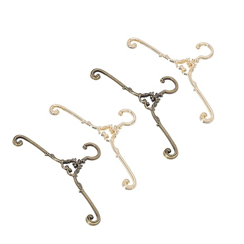 Kisangel 4 Stücke Puppen Kleiderbügel aus Vintage Stil für Puppenhaus Zubehör Dekorative Mini Kleiderbügel für Ordentliche Puppen Garderobe Sicher und Praktisch Kisangel 4 Stücke Puppen Kleiderbügel aus Vintage Stil für Puppenhaus Zubehör Dekorative Mini Kleiderbügel für Ordentliche Puppen Garderobe Sicher und Praktisch von Kisangel