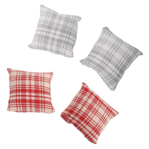 Kisangel 4 Stücke Teiliges Miniatur-dekokissen- Weiche Waschbare Puppenhaus-Kissen Hautfreundliches Baumwollplüsch Dekorative Mini-sofakissen für Puppenmöbel und Sammlungen Kisangel 4 Stücke Teiliges Miniatur-dekokissen- Weiche Waschbare Puppenhaus-Kissen Hautfreundliches Baumwollplüsch Dekorative Mini-sofakissen für Puppenmöbel und Sammlungen von Kisangel