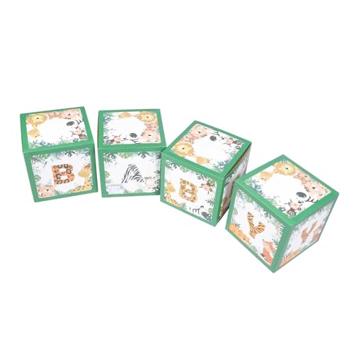 Kisangel 4-Teilige Boxen Party -Ballon -Requisiten Dekoration Zahlenballons Wald Thema Luftballonboxen für die Babyparty Luftballonboxen zum Geburtstag Papier Green von Kisangel