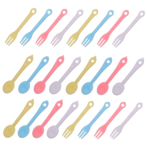 Kisangel 40 Sätze Teiliges Miniatur Besteckset Bunte Mini Gabeln und Löffel aus Kunststoff Detailgetreu Gefertigte Mini Utensilien für Puppenhausküche Kreatives für Kisangel 40 Sätze Teiliges Miniatur Besteckset Bunte Mini Gabeln und Löffel aus Kunststoff Detailgetreu Gefertigte Mini Utensilien für Puppenhausküche Kreatives für von Kisangel