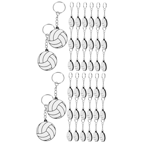 Kisangel 40 Stk Volleyball-Aufkleber Geldbörse-Schlüsselanhänger Schlüsselbund das Geschenk kreativer Schlüsselanhänger Volleyball-Schlüsselanhänger für Teams Charme Taschen Ornament PVC von Kisangel