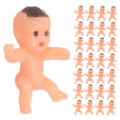 Kisangel 40 Stücke Engel Puppe Miniatur Baby Dusche Dekorationen Winzige Kunststoff Babys Party Favors Dekorationen Set von Kisangel