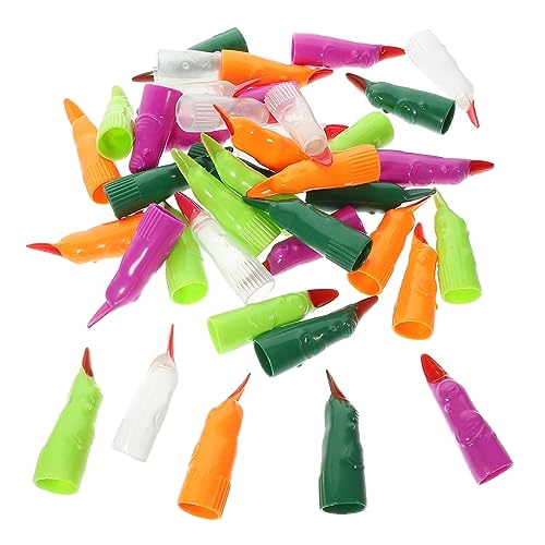 Kisangel 40 Stück Halloween Finger Nachtleuchtende Cosplay Requisiten für Gruselige Pranks und Partys Fake Nägel für Unvergessliche Halloween von Kisangel