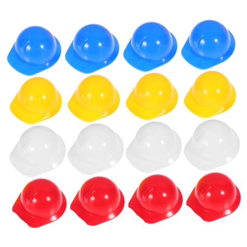 Kisangel 40 Stück Helmmodell Puppen Kleine Puppe BAU Party Kreativer Minihelm Mini Puppenhelme Puppen Minihelm Miniaturhelme Puppenschutzhelm Kleiner Helm Pp von Kisangel