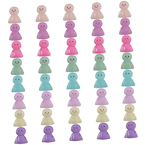 Kisangel 40 Stück Mini Leuchtpuppen Solar Gartenornamente Dekorationen Babypuppen Mini Figuren Miniatur Dekorationsartikel Miniatur Gartendekoration Miniaturen Zufällige Farbe von Kisangel