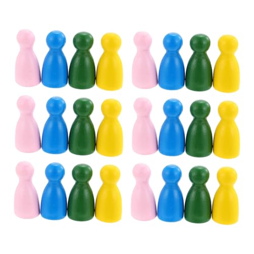 Kisangel 40 Stück Schachbrettspielzubehör hölzerne Schachfiguren Flugschach Schachfigur Brettspiel Schach Spielbrettklammern Schachholz Zubehör für Brettspiele Zufällige Farbe von Kisangel