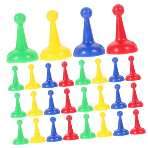 Kisangel 40 Stück Schachstücke für Planke Schach Schachspielspielzeug chinesisches Schach Spielzubehör Bauernschach Plastik von Kisangel
