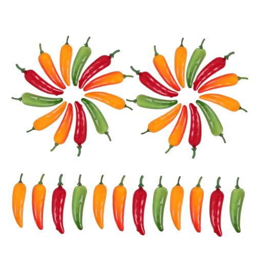 Kisangel 40 Stück Simuliertes Pepper-Modell Chili-Pfeffer-Verzierung Simulationsgemüse künstlicher Pfeffer gefälschtes Essen Pfeffer-Party-Dekorationen Chili-Partygeschenke Polyethylen Kisangel 40 Stück Simuliertes Pepper-Modell Chili-Pfeffer-Verzierung Simulationsgemüse künstlicher Pfeffer gefälschtes Essen Pfeffer-Party-Dekorationen Chili-Partygeschenke Polyethylen von Kisangel