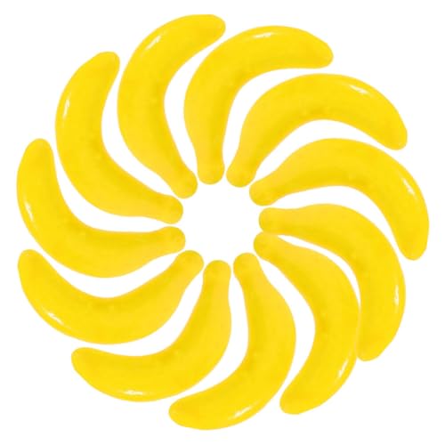 Kisangel 40 Stück Teiliges Künstliche Bananenmodelle Lebensechte Simulation Langlebige Deko Früchte für Tisch Büro Heim Leicht und Farbenfroh Realistische Mini Obstdeko von Kisangel