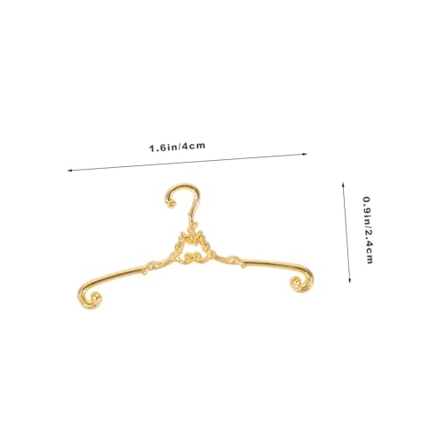 Kisangel 40 Stück Teiliges Miniatur Puppenkleiderbügel aus Metall Vintage Stil in Gold und Roségold Stabile Kleine Kleiderbügel für Puppenhaus Kleiderschrank zur Ordentlichen Aufbewahrung von Kisangel