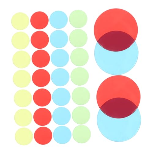 Kisangel 400 Stück Bunte Bingo Chips aus Kunststoff Transparente Spielchips Marker in Farben für Bingo Spielkarten Geeignet für Klassenzimmer und Karnevalsspiele von Kisangel