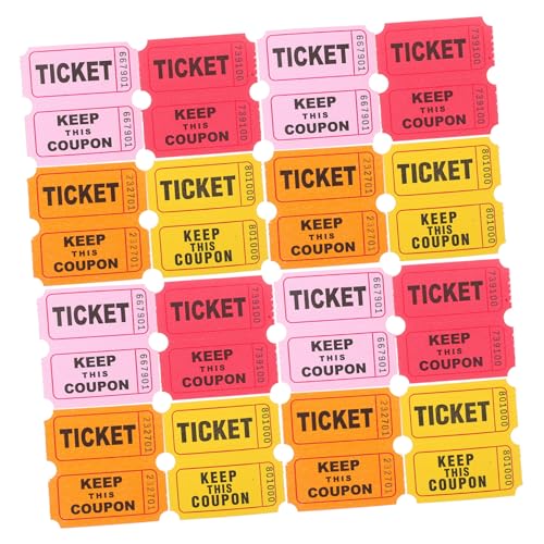 Kisangel 400 Stück Rollen Tombola Geburtstags Hochzeits Karnevals Giveaways Rosa Tickets Zirkusklasse Tombola Preise Für Erwachsene Tombolakörbe Spendenaktion Türpreise Papier von Kisangel