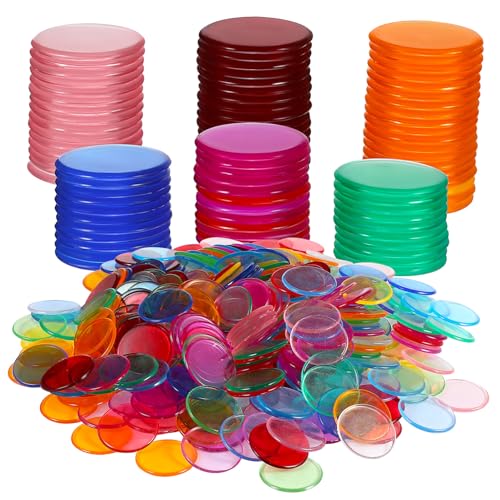 Kisangel 400 Stück Transparente Bunte Bingo Chips Rund Wiederverwendbar für Bingo Spielkarten Zählen Mathe Lernen Spielzubehör Kunststoffmarker für Gruppen Kisangel 400 Stück Transparente Bunte Bingo Chips Rund Wiederverwendbar für Bingo Spielkarten Zählen Mathe Lernen Spielzubehör Kunststoffmarker für Gruppen von Kisangel