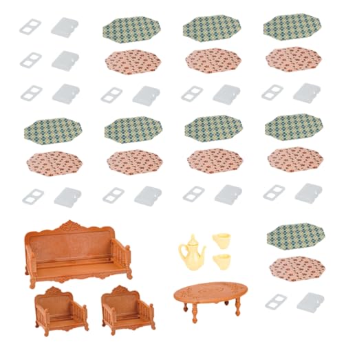 Kisangel 47Stücke Teiliges Puppenhausmöbel Wohnzimmermöbel Für Puppenstube Sofa Stühle Und Realistische Spielzeugmöbel Für Kinderzimmer Und Rollenspiele Kisangel 47Stücke Teiliges Puppenhausmöbel Wohnzimmermöbel Für Puppenstube Sofa Stühle Und Realistische Spielzeugmöbel Für Kinderzimmer Und Rollenspiele von Kisangel