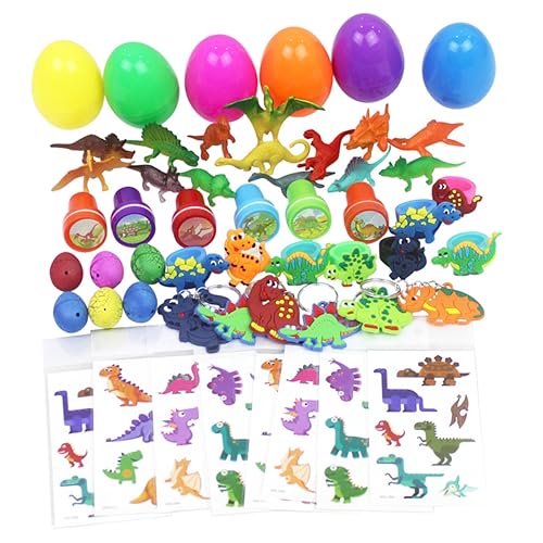 Kisangel 48 Stück Dinosaurier Spielzeuge Emulationsspielzeuge für Geburtstagsfeiern für Dino Mottopartys Sicher und Geruchsneutral mit Vielfältigen Designs und Party Requisiten von Kisangel