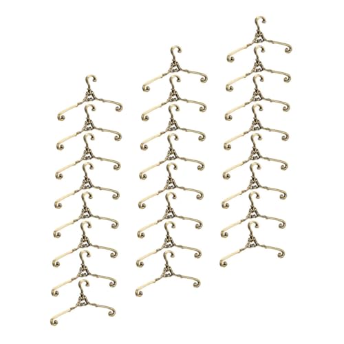Kisangel 48 Stück Teiliges Mini Metall Kleiderbügel für Puppenhaus Langlebige Vintage Kleiderhaken Platzsparend Robust für Realistische Puppenkleidung zur Aufbewahrung und Organisation von Kisangel