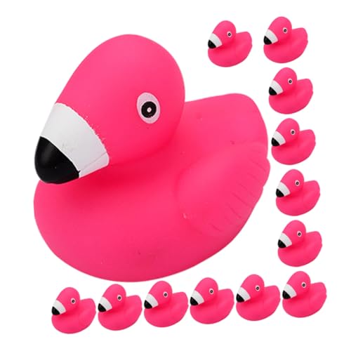 Kisangel 48 Stück Teiliges Wasserspielzeug Cartoon Flamingo Badespielzeug Weiches Vinyl Quietschtier für Dusche Badewanne Kleinkinder Spielspaß und Sensorische Entwicklung von Kisangel
