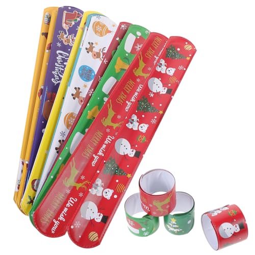 Kisangel 48 Stück Teiliges Weihnachts Snap Armband Set Verstellbare PVC Armbänder für Partys und Weihnachtsdekoration Lustiges und Sicheres Kisangel 48 Stück Teiliges Weihnachts Snap Armband Set Verstellbare PVC Armbänder für Partys und Weihnachtsdekoration Lustiges und Sicheres von Kisangel