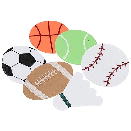 Kisangel 4Er-Packung Schaumstoffaufkleber Kugelaufkleber zum Selbermachen DIY Sportball-Aufkleber Aufkleber für Sportbälle Ball-Mottoparty-Aufkleber Baseball-Aufkleber von Kisangel