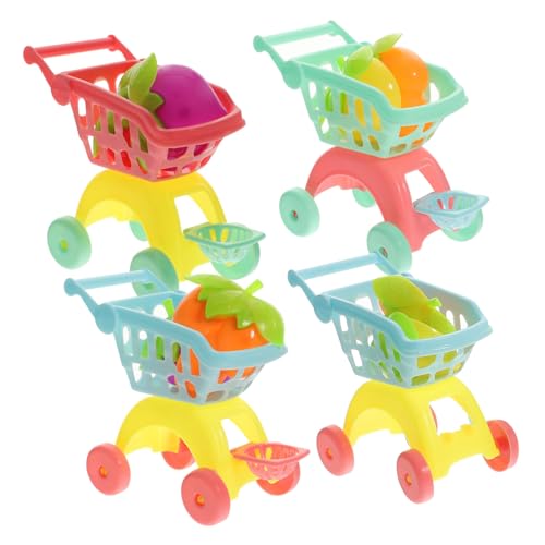 Kisangel 4Sätze Einkaufswagen Für Spielhausspielzeug Geburtstagsgeschenk Für Jungen Und Farbenfrohe Supermarkt Wagen Nachbildung Rollenspiele Kisangel 4Sätze Einkaufswagen Für Spielhausspielzeug Geburtstagsgeschenk Für Jungen Und Farbenfrohe Supermarkt Wagen Nachbildung Rollenspiele von Kisangel