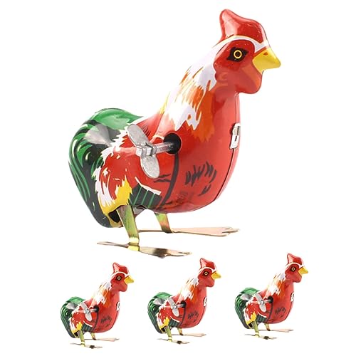 Kisangel 4Stücke Aufziehspielzeug Küken Nostalgisches Blechspielzeug Für Süße Hühnerfiguren Für Ostern Und Spielspaß von Kisangel